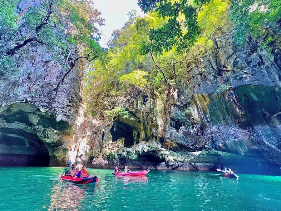 From Phuket: Phang Nga Bay 6-Islands canoeing by Speed boat - Morning pickup and breakfast at Yamu Pier