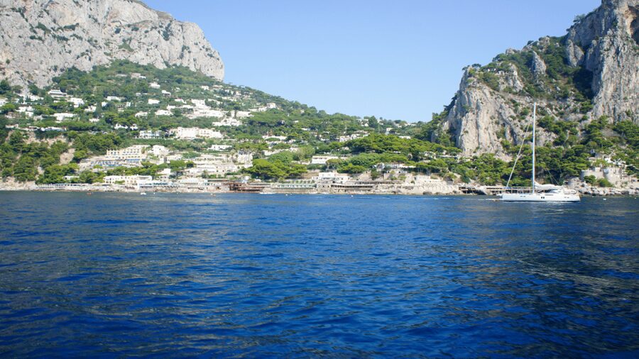 From Positano: Capri Island Group Cruise with Blue Grotto - Swimming in the Mediterranean