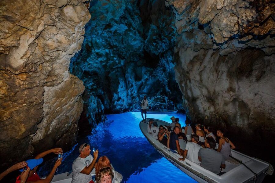From Split: Blue Cave, Hvar, Mamma Mia, 5 Islands boat Tour - The Pakleni Islands lead into Hvar