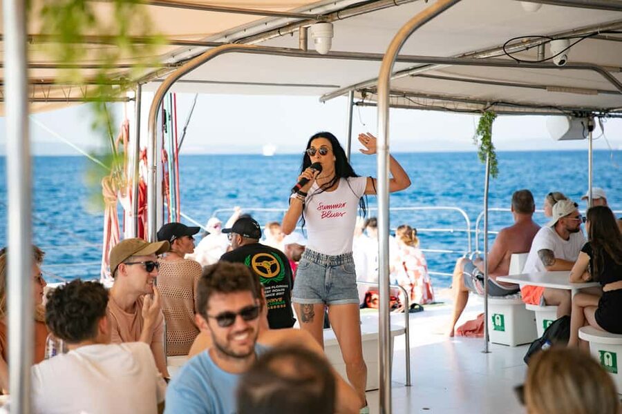 From Split: Catamaran Cruise to Golden Horn & Brač island. - Leaving Split on the Summer Blues
