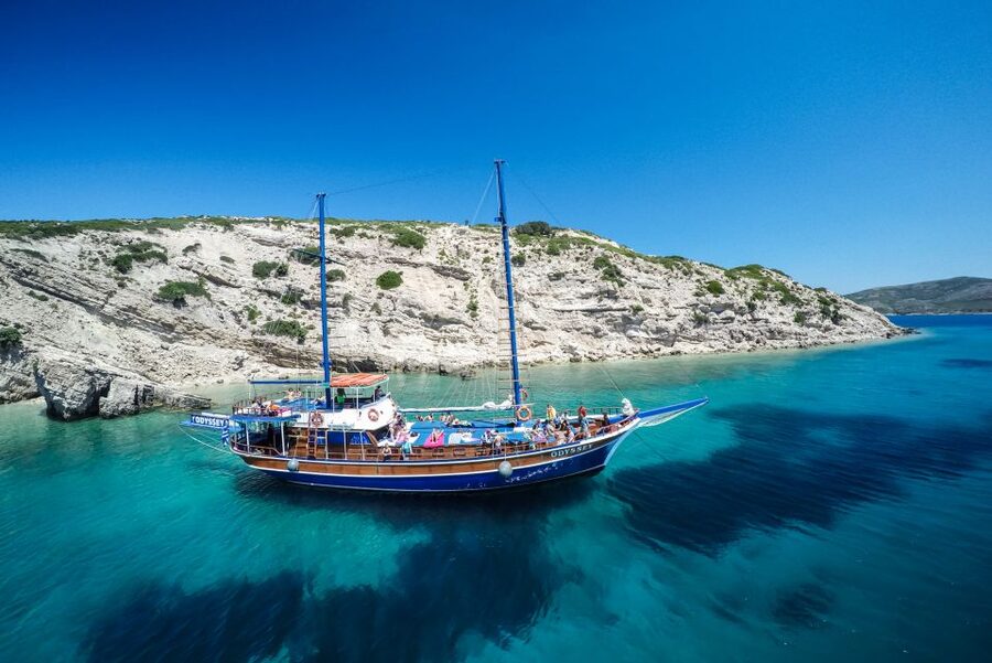 From the Port of Kos: Full Day Boat Cruise to 3 Islands - Pserimos: a short island visit and more water time