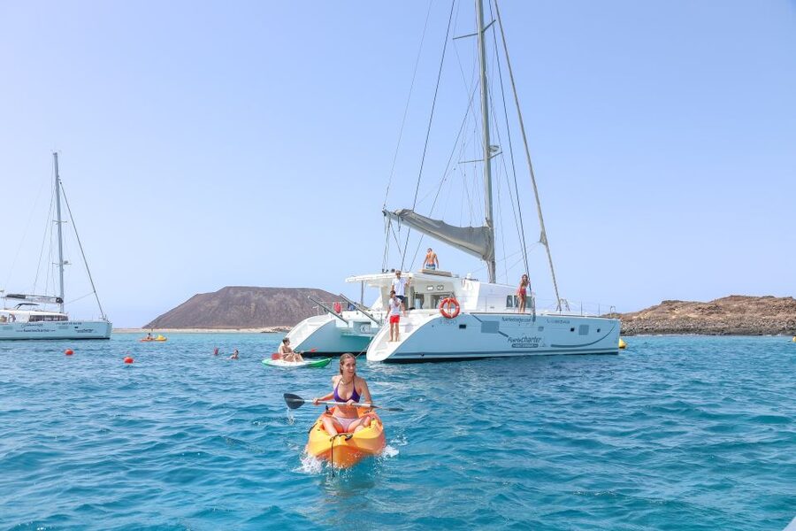 Fuerteventura: Private Luxury Catamaran to Lobo Island - Free photos from the water camera