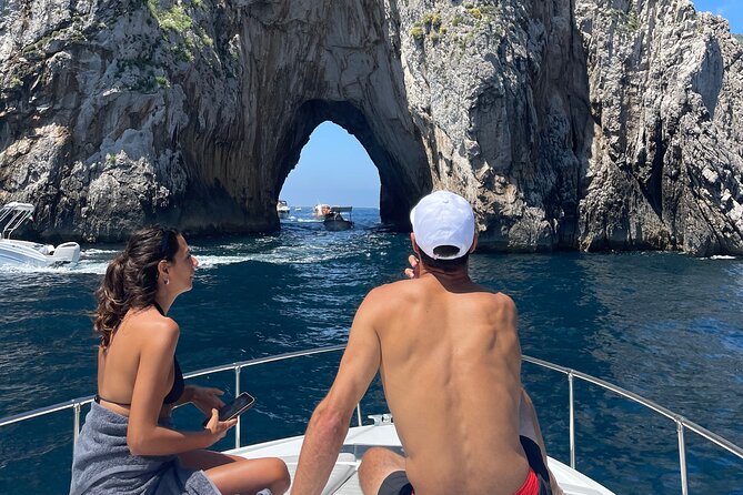 Full day private boat tour to the Island of Capri - Tordigliano finishes the day with another swim