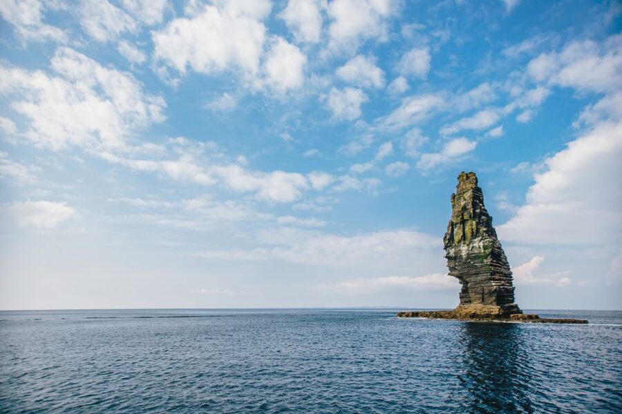 Galway: Cliffs Cruise, Aran Islands & Connemara Day Tour - Doolin Pier and the Cliffs from sea level