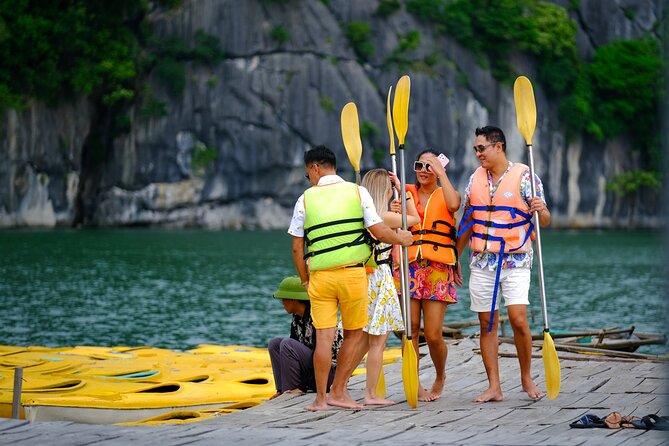 Ha Long Bay Cruise Day Tour-Cave, Kayaking,Ti top island & Lunch - The Hanoi to Tuan Chau journey
