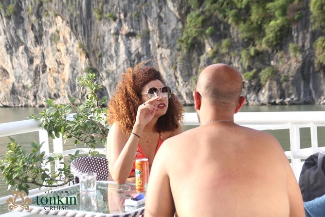Ha Long Bay Cruise Day Tour with lunch, kayaking, surprise cave & titop island - Titop Island for the view and the swim