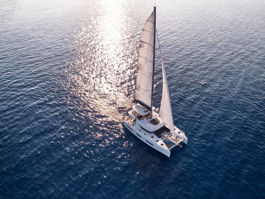 Heraklion: Dia Island Luxury Catamaran Cruise with Meal - Choosing between morning and sunset