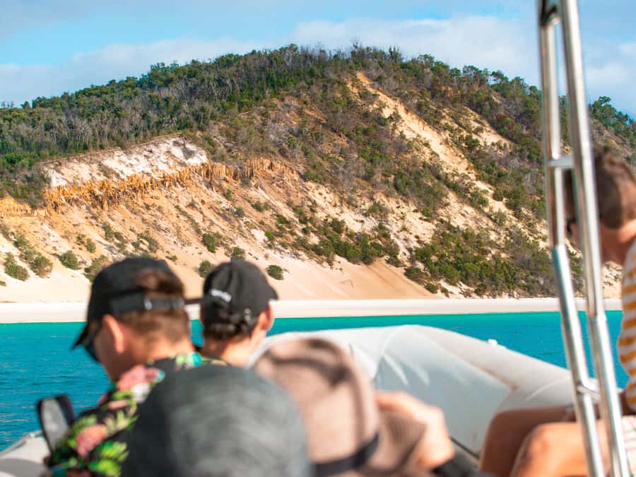 Hervey Bay: Half-Day Whale and Island Adventure by Boat - A secluded beach stop after the whales