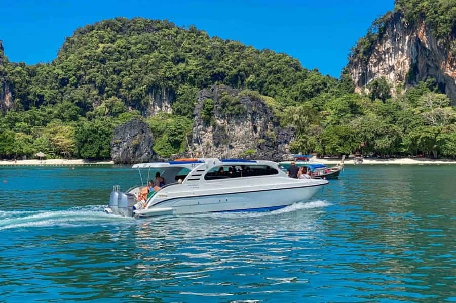 Hong Island Tour by Speedboat - First look at Hong Island and its limestone cliffs
