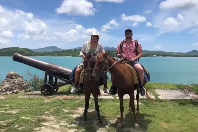Horseback Riding at Hawksbill Beach in Five islands Antigua - Reaching Hawksbill Beach