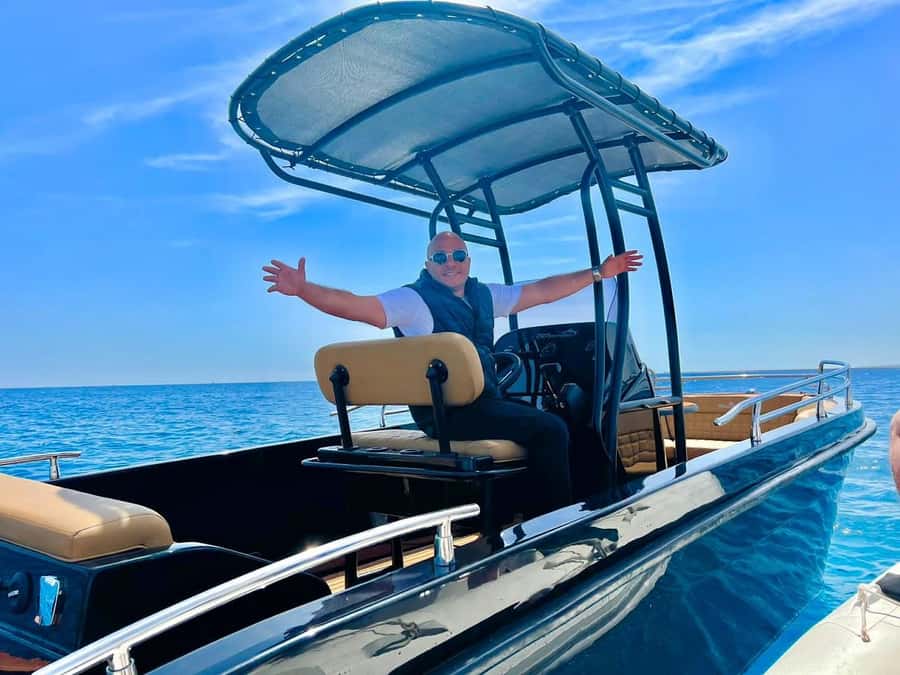 Hurghada: Private Speedboat to Orange Bay and White Island - Orange Bay before the crowds