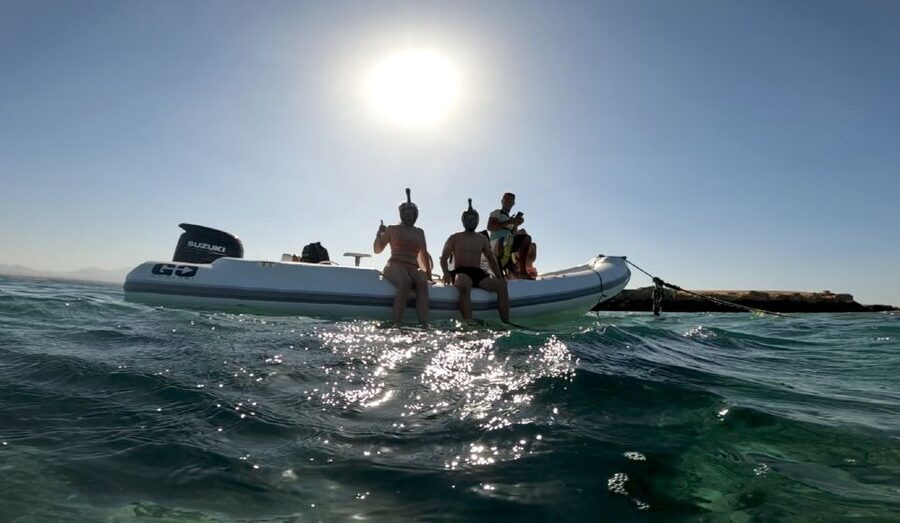 Hurghada: Safari ATV Quad & Speedboat to Orange bay island - From Hurghada hotel to desert tracks