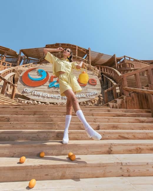 Hurghada: Yacht Trip 2 islands, Diving & Snorkeling W Lunch - Orange Island gives you sand, sun, and a short break
