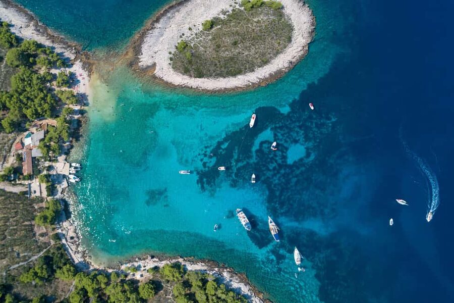 Hvar: Sunset and Pakleni Islands with a Speed Boat - Galesnik, Jerolim, and Carpe Diem from the water