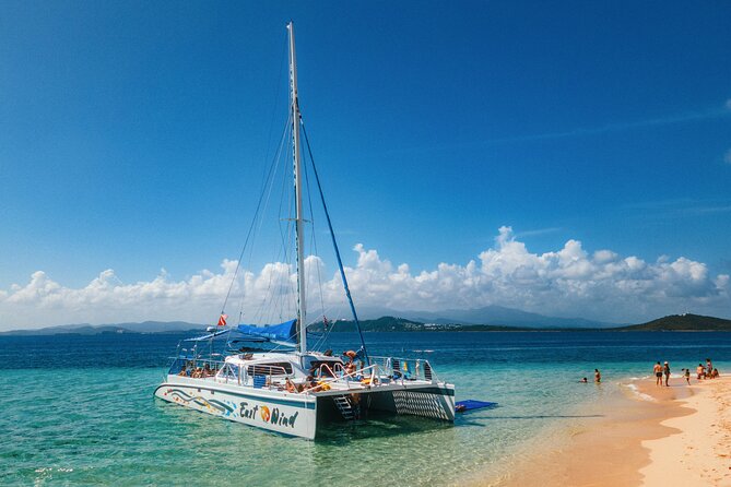 Icacos Island Catamaran Day Sail from Fajardo - Leaving Puerto del Rey with El Yunque in View