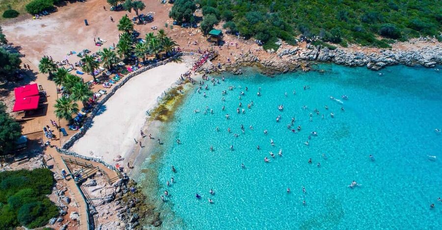 Icmeler: Day-Cruise to Cleopatra Island & Gokova Bay - Exploring the amphitheater and fortifications
