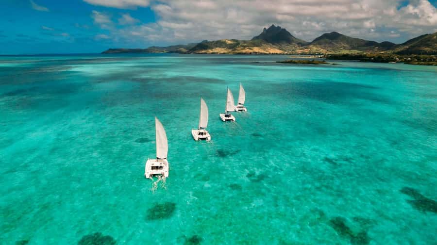 Ile Aux Cerfs: Catamaran Cruise, island, waterfalls, Lunch - How the $64 price works for you