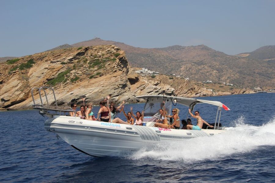 Ios Island: Speedboat Cruise from Mylopotas Beach - Why seeing Ios by boat changes the island