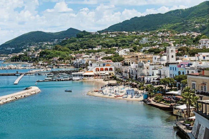 Ischia Island Tour by Boat + stop in Sant'Angelo - Sorgeto Bay and Ischia’s coastal character