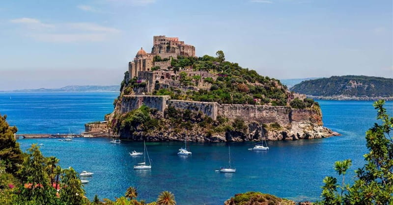 Ischia Island Tour by Boat + stop in Sant'Angelo - Cartaromana Bay and the eastern coast