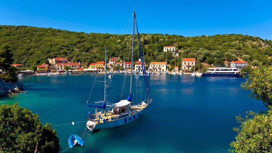 Ithaca Island Tour with Bus & Cruise with Swim Stops - The boat from Vathi to Kioni