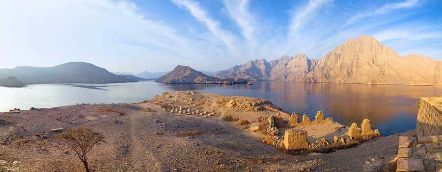 Khasab Musandam |Telegraph Island |Dhow Cruise | Dolphins - Seebi Island for a second water stop