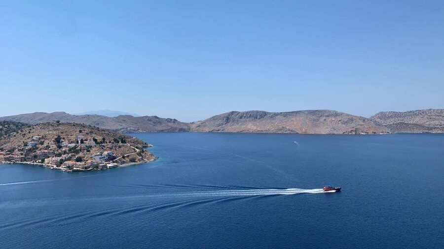 Kiotari, Lardos, Pefkos, & Lindos: Speedboat to Symi Island - The return crossing and the shape of the day