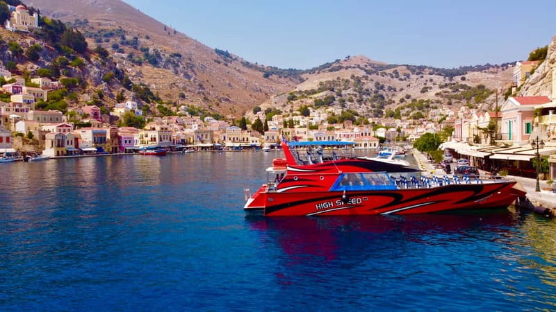Kolymbia: High-Speed Boat to Symi Island & St George's Bay - Arriving at Symi’s picture-book harbor