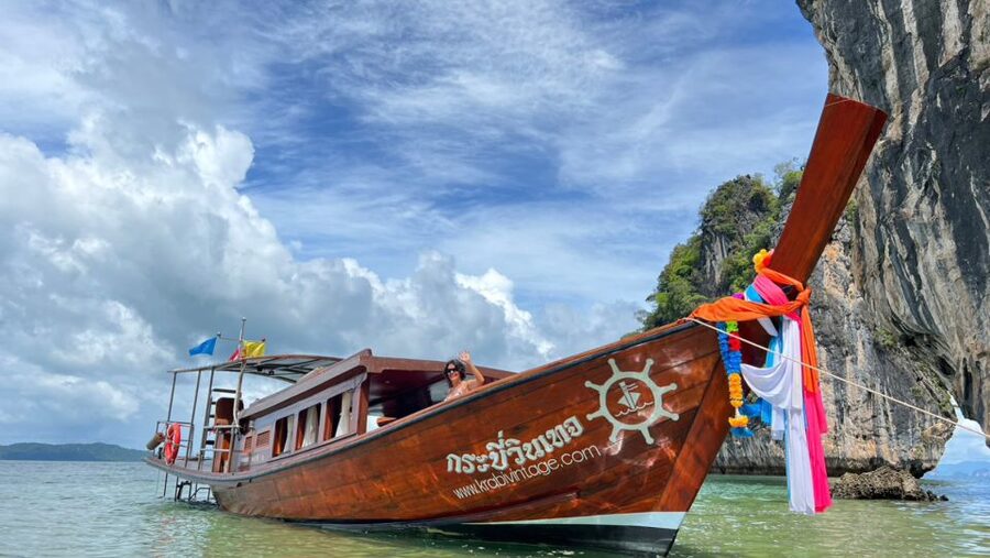 Krabi 4 island by luxury vintage boat sunrise / sunset - Ko Tup and the Talae Waek sandbar