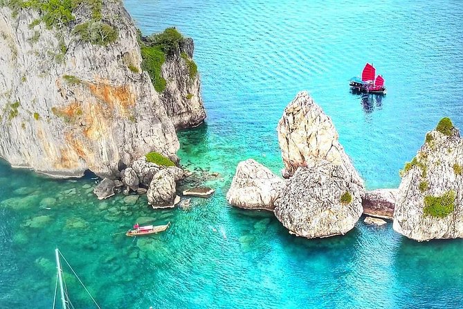 Krabi 4 Island Sunset Snorkeling Cruise + Bioluminescent Swim - Phra Nang Cave Beach and the glowing water