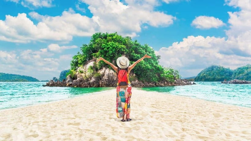 Krabi: 4 Islands and Caves Boat Tour with Lunch - Thale Waek, Krabi’s tide-made sandbar
