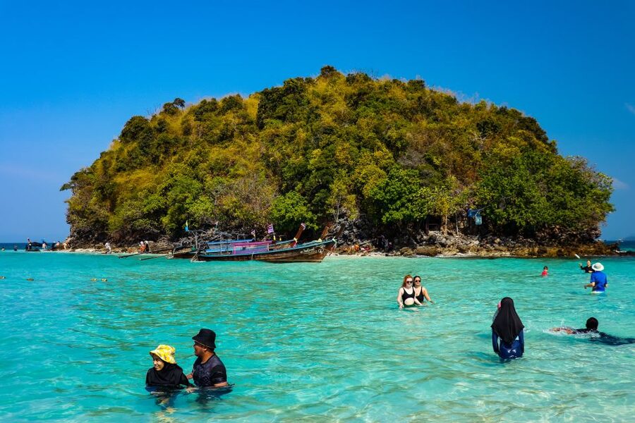 Krabi: 4 Islands Day Tour by Speedboat or Longtail Boat - Snorkeling among reef fish