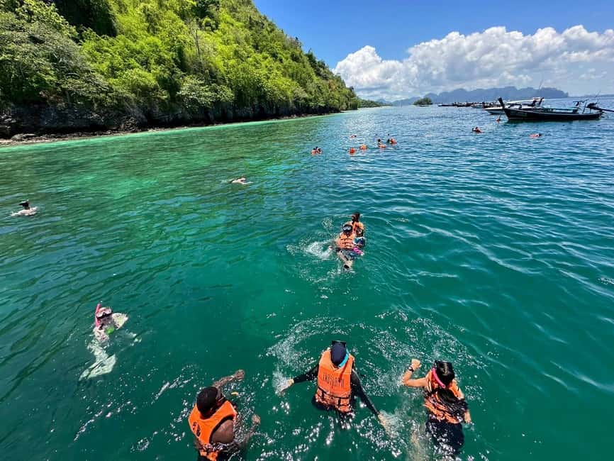 Krabi: Early Bird 4 Islands Snorkel Tour by Longtail Boat - Railay and Phra Nang Cave Beach finish the day