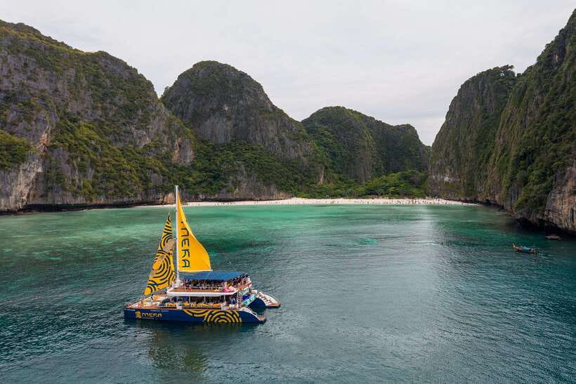 Krabi: Phi Phi Island Luxury Sunset Cruise by Meka Catamaran - Bamboo Island and Chicken Island water time