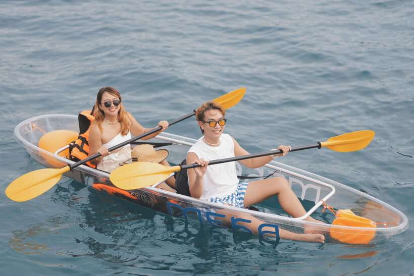 Krabi: Phi Phi Island Luxury Sunset Cruise by Meka Catamaran - A sunset return with food and music