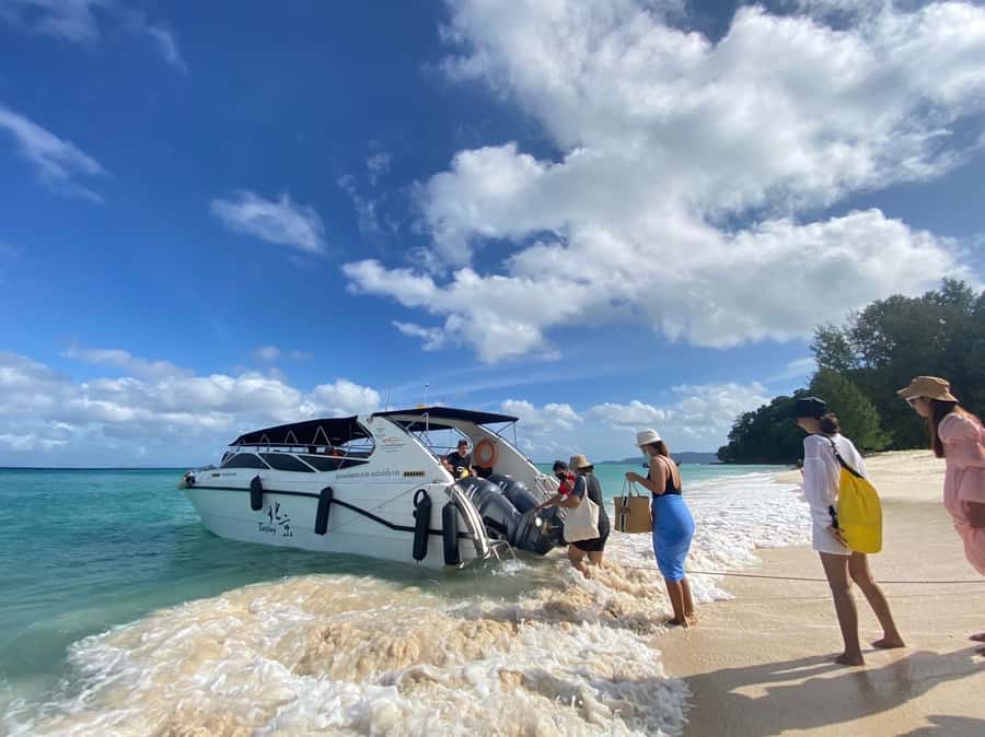 Krabi: Phi Phi Island Sunset Maya Bay and Four Islands Tour - Monkey Beach gives you the first swim