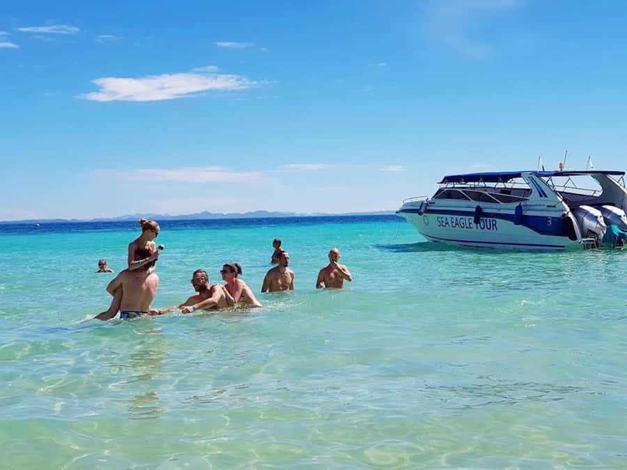Krabi: Phi Phi Islands Full-Day Private Speedboat Charter - Pileh Lagoon and the dramatic Phi Phi Le coast