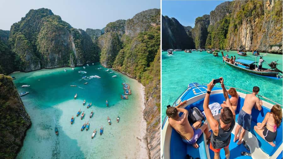 Krabi: Phi Phi Islands Full-Day Private Speedboat Charter - Maya Bay and Loh Samah Bay before the crowds build