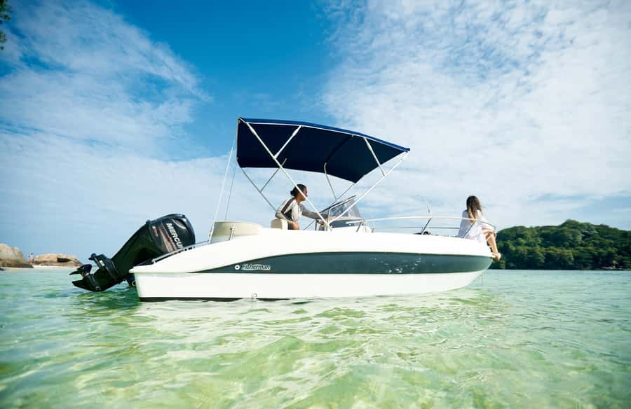 Mahe Island Private Boat Rental ~ Captain Your Own Adventure - Snorkeling gear is included, but bring the rest of your beach kit