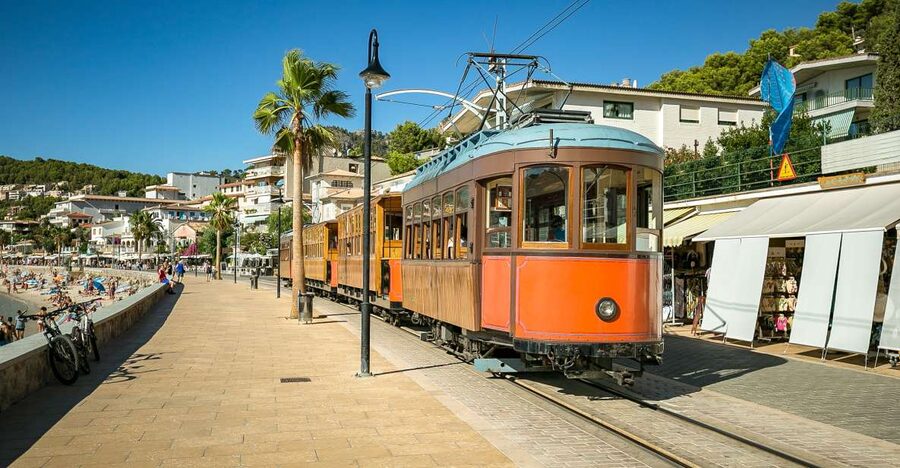 Mallorca: Island Trip by Train, Tramway, and Boat - Sóller station and the short tram connection