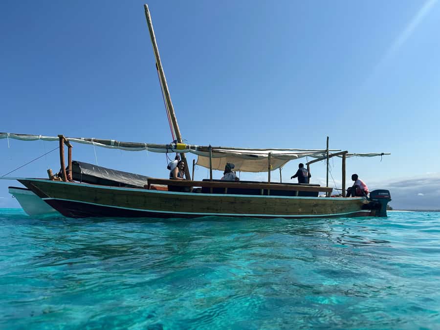 Matemwe: Mnemba Island Dolphin & Snorkeling Boat Trip - Leaving Matemwe for Mnemba’s clear water
