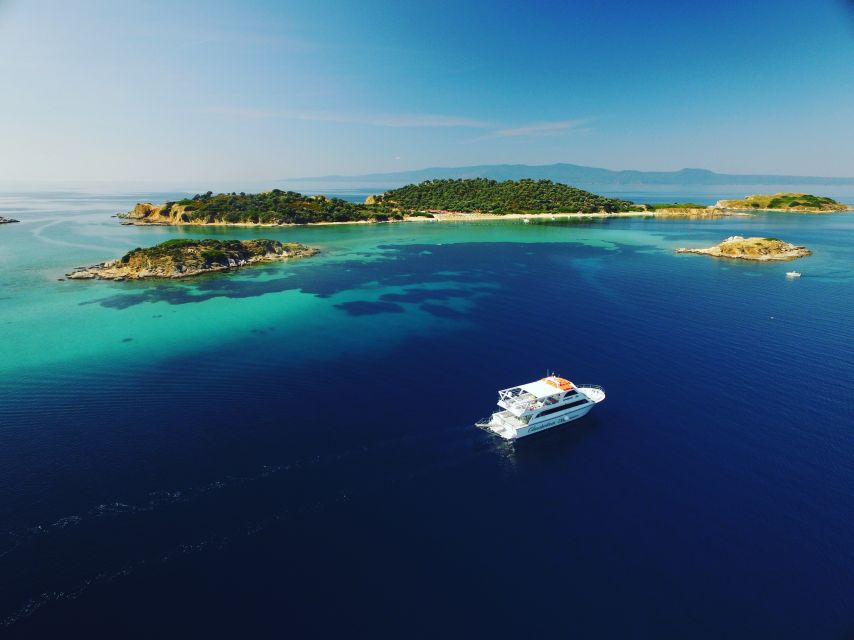 Mount Athos Glassbottom Cruise with Ammouliani Island visit - Passing the Drenia, or Donkey Islands