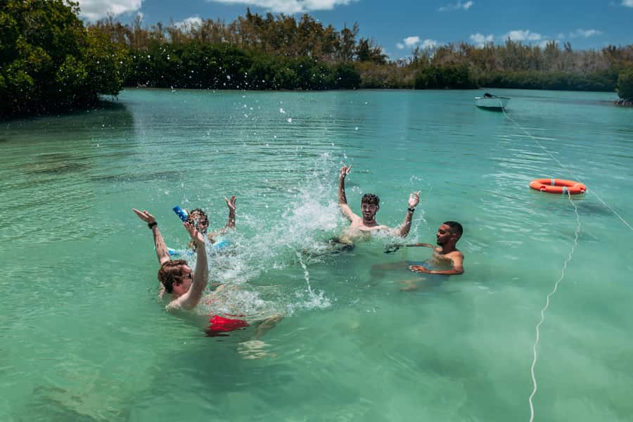 North: Cruise to the flat island & Gabriel island.bbq lunch - Music, drinks, and the social side of the catamaran