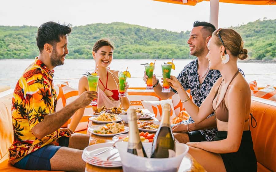 Pattaya: 2 Islands one day trip on Catamaran with Lunch - Koh Phai: lunch, swimming, and snorkeling