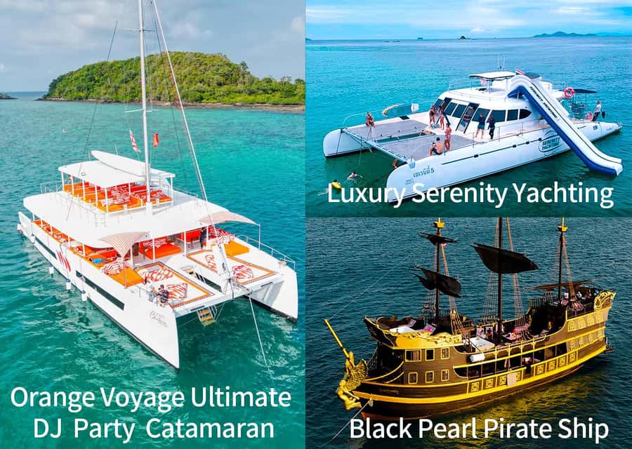 Pattaya: 3 Islands Hopping Day Tour on Catamaran with party - Ko Lan and the main water stop