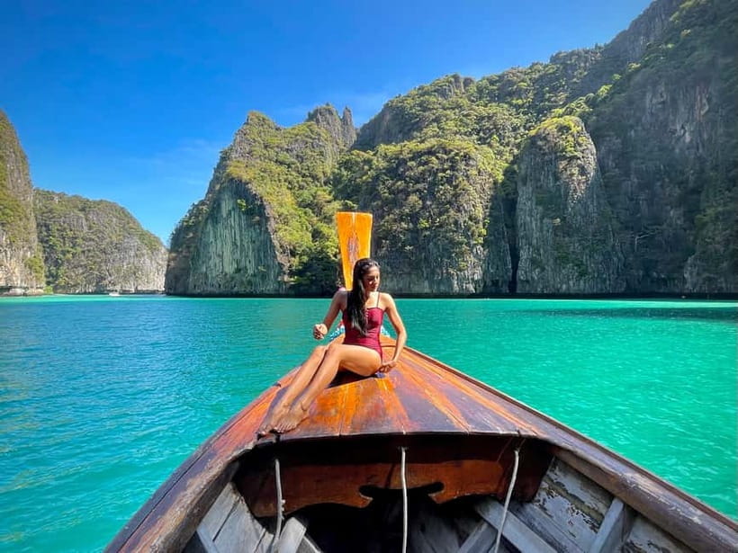 Phi Phi: 7 Island Longtail Boat Snorkeling Tour with Sunset - Monkey Beach and Viking Cave