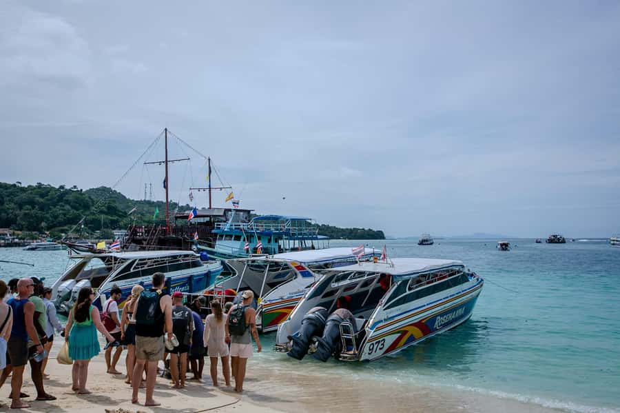 Phi Phi: 7 Islands Speed Boat Tour with Sunset and Plankton - Pileh Lagoon gives you the first major swim