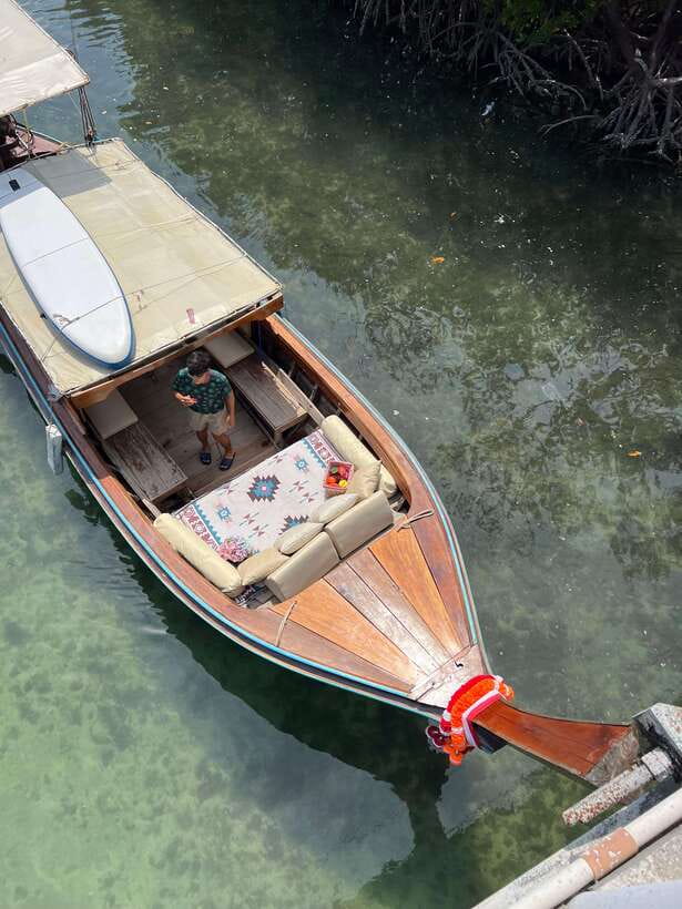 phi phi island : Luxury Private Wooden Boat Rental - Shark Point and Viking Cave for swimming and snorkeling