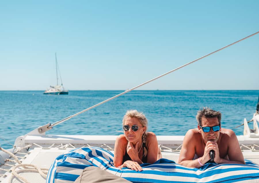 Phuket: Coral, Racha, Promthep Island Catamaran Trip & Lunch - Coral Island: an easy first swim