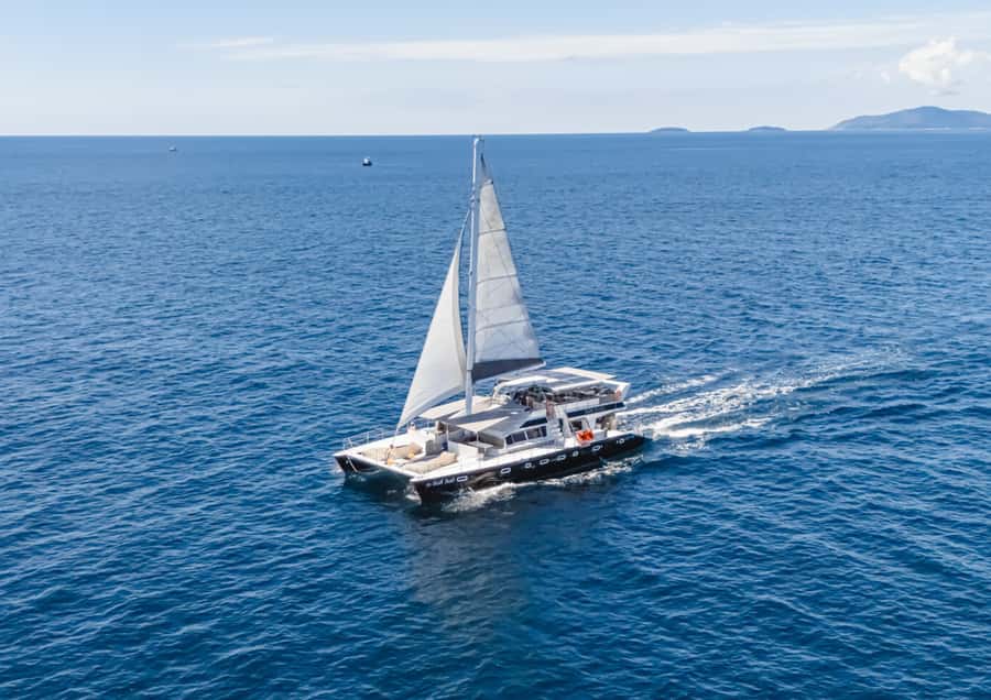 Phuket: Coral, Racha, Promthep Island Party Catamaran trip - The first hour aboard the catamaran